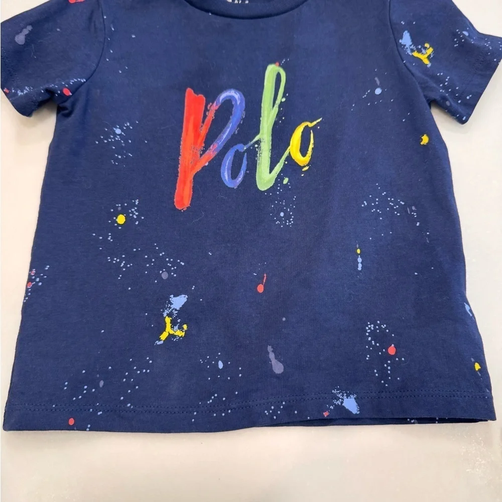 Ralph Lauren Lot Of 2 Toddler Tee Shirt & Sweatshirt Sz 18MOs